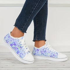 Women's Floral Printed Low Top Sport Shoes Lightweight