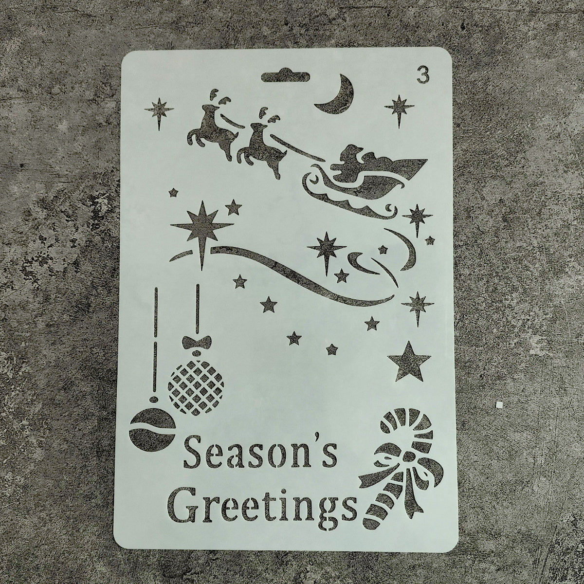 Christmas Lace Ruler Diy Photo Album Material Painting Stencil Hand Account Tool