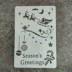 Christmas Lace Ruler Diy Photo Album Material Painting Stencil Hand Account Tool