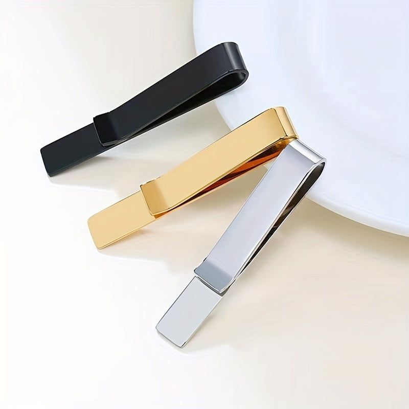 Men's Tie Clip And Brooch Set Stainless Steel Accessories
