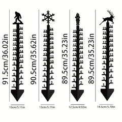 Metal Outdoor Snow Measuring Device 24-inch Yard Floor Insert