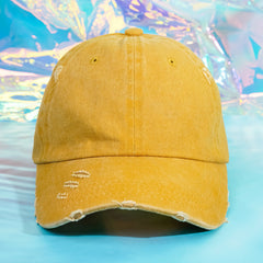 Women's Candy Denim Baseball Cap Distressed Washed Sports Hat