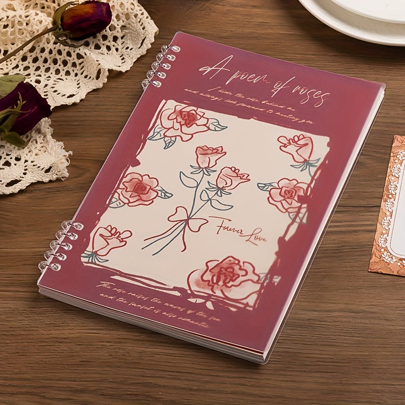 B5 Flower Rose Series Notebook Vintage Rose 1 Book 120 Pages
