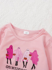 Halloween Baby Girls Sweatshirt Tops Cartoon Print Pullover