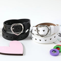 Girls Y2K Heart Buckle Belt for Music