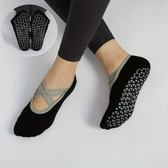 Cross Strap Yoga Socks Anti-slip Gripper Socks