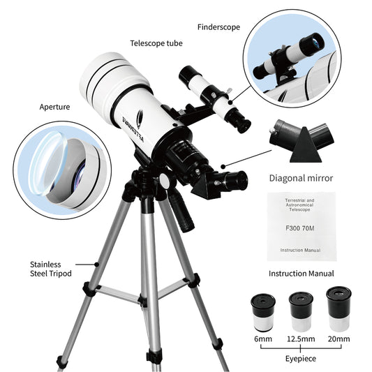 Afterwave 70mm Monocular Telescope 15-150X Magnification