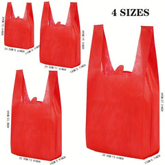 25 Reusable Eco-Friendly Tote Bags 1.41oz Non-woven Grocery Store Party Dress