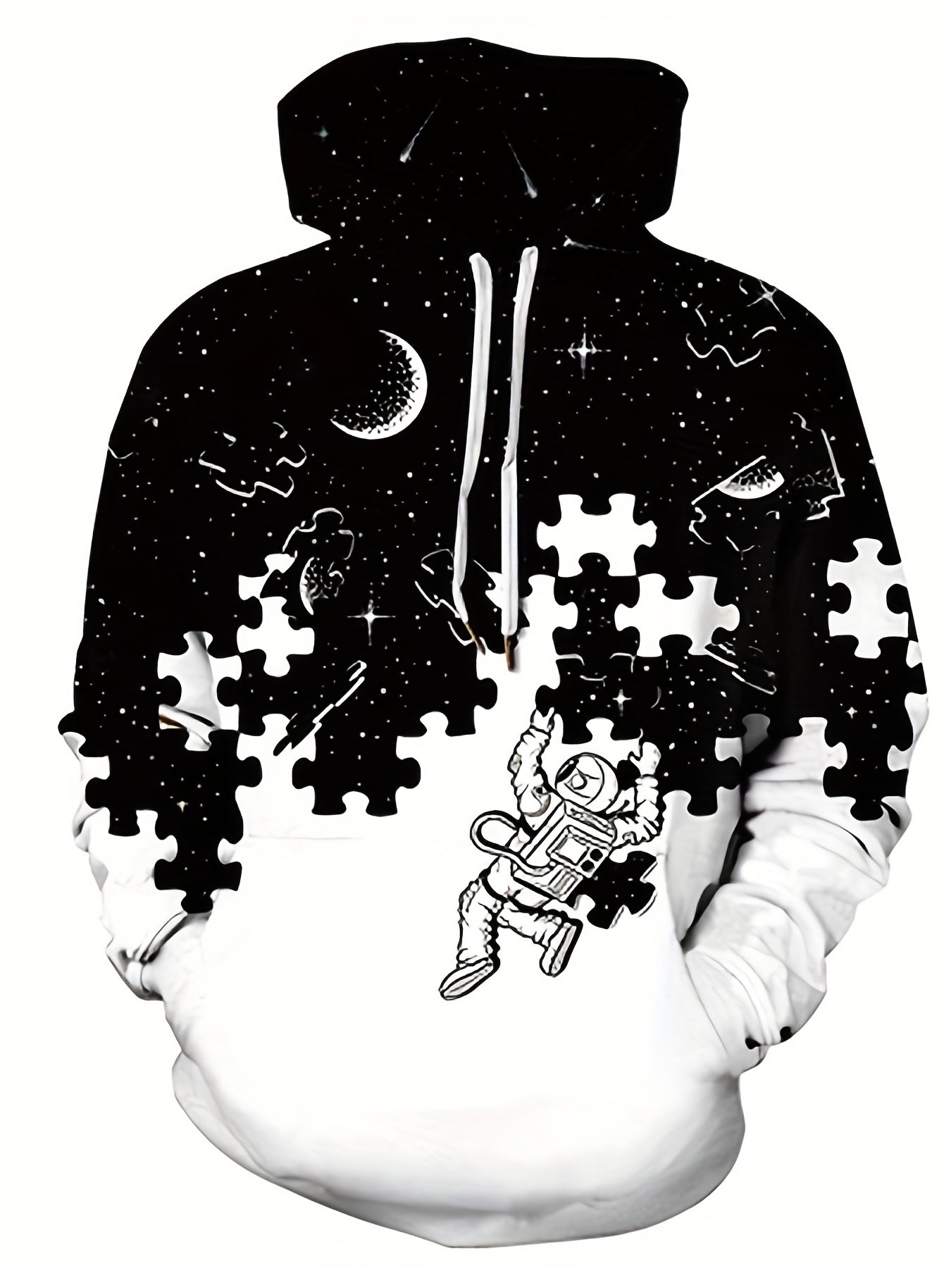 3D Graphic Print Hoodie Men's Casual Pullover Hoodie