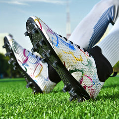 Boys High Top Non Slip Football Cleat With Spikes Outdoor Soccer Shoes