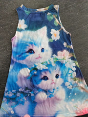 Floral Kitten Dress for Girls - Cute Summer Outfit