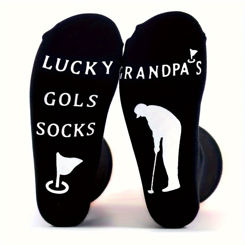 Men's Novelty Non Slip Rubber Graphic Crew Socks for Autumn Winter