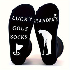 Men's Novelty Non Slip Rubber Graphic Crew Socks for Autumn Winter