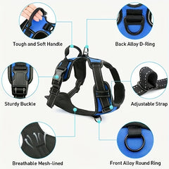 Joytale Reflective Dog Vest with Handle, Medium Size