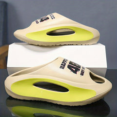 Men's Platform Slides Comfortable Non Slip Cloud Slippers