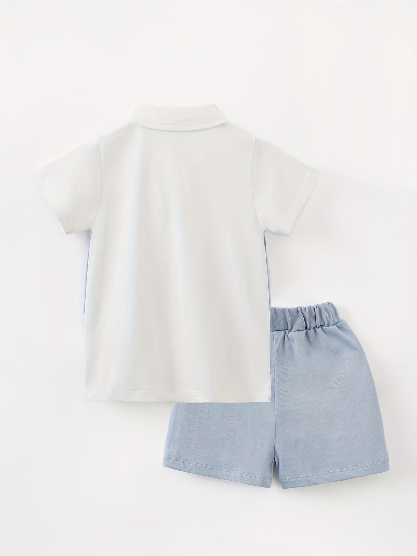 Baby Gentleman Style Cotton Suit Set Bow Tie Shirt & Shorts
