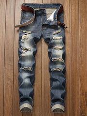 Men's Casual Ripped Jeans with Pockets