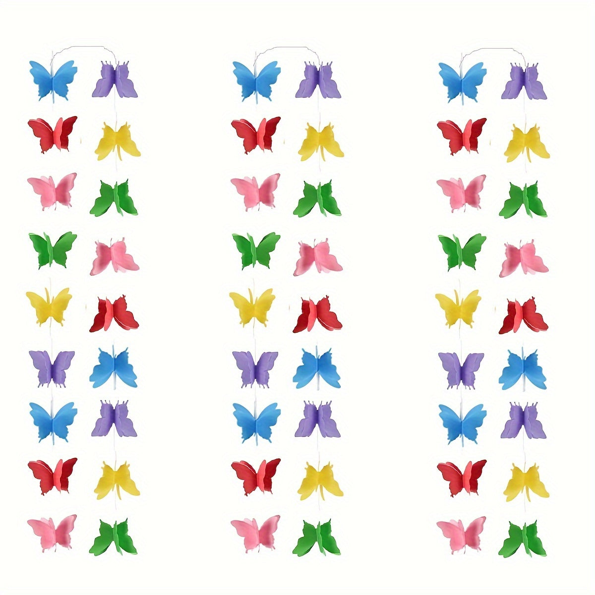 3pcs Large Yellow 3D Butterfly Pull Flower Party Decoration