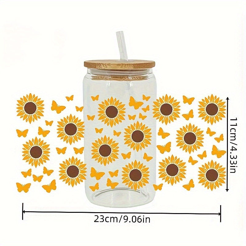 6pcs Cartoon Animal Stickers Waterproof Cup Decorative Stickers For 16oz Cup