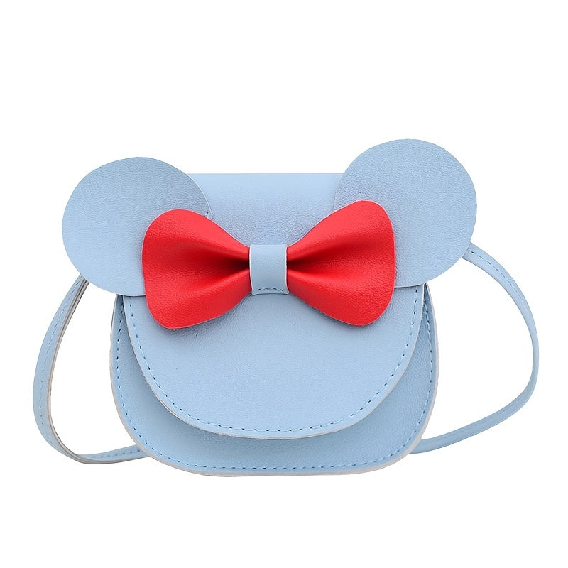 Girls Bow Knot Crossbody Bag Coin Purse Shoulder Strap Flap Kids Accessories