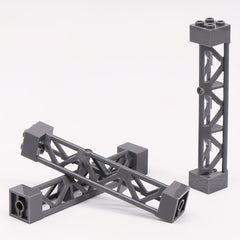 8pcs 2x2x10 Support Building Blocks Military Train Truck Bricks DIY Accessory