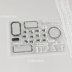 1pc Date Silicone Transparent Stamp Cartoon Stationery Seal