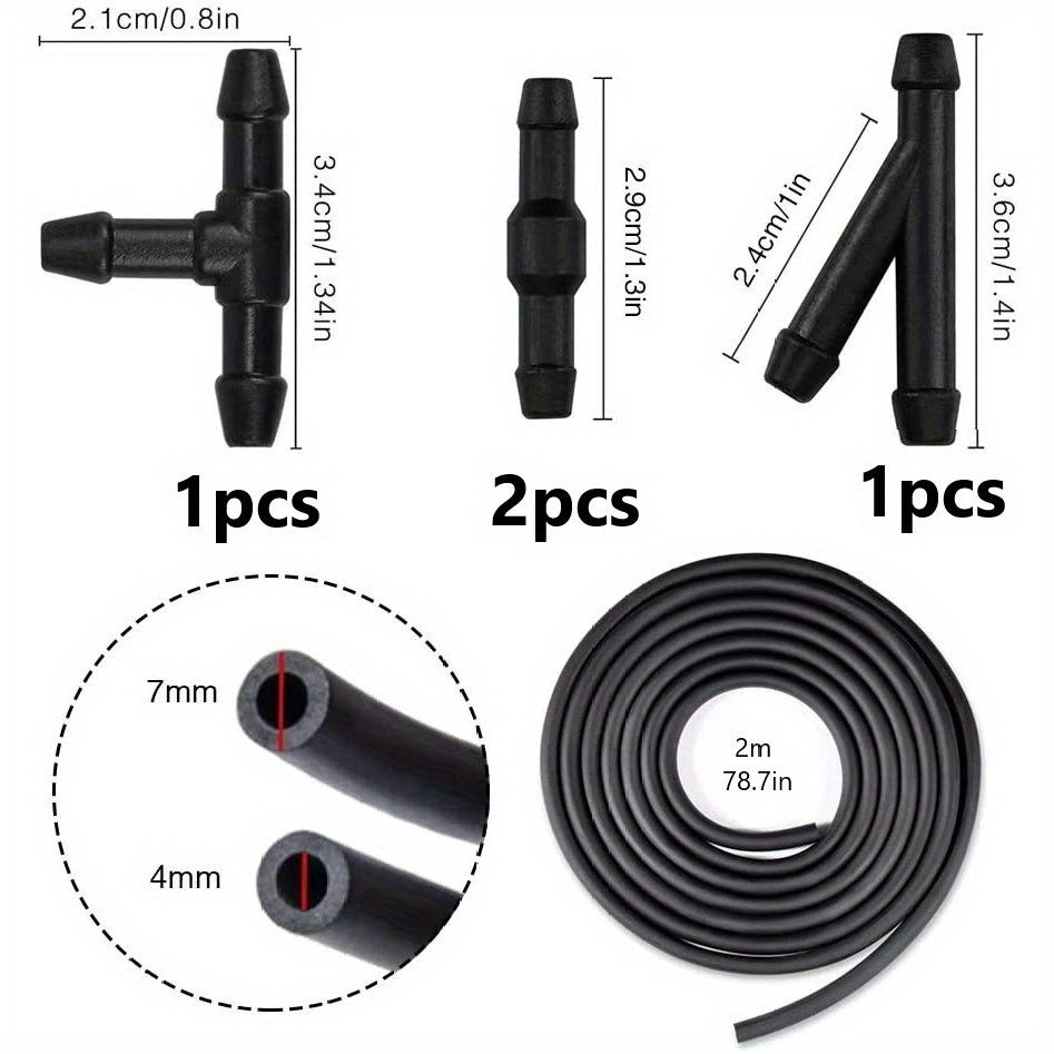 Car Windshield Washer Rubber Hose Wiper Nozzle Water Pipe Joint