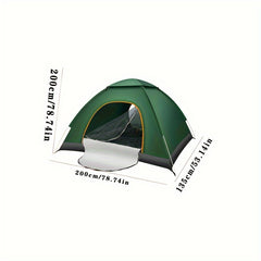 Pop Up Tent for 2-4 People with Two Doors