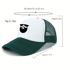 Breathable Mesh Cap Beard Men's Baseball Cap Outdoor Casual Sports Hat