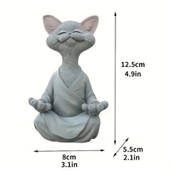 Yoga Cat Meditation Home Resin Decorative Craft Collectibles