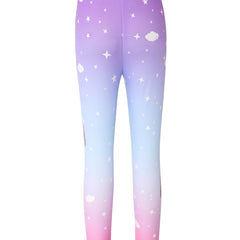 Kid Girl Unicorn Print Leggings
