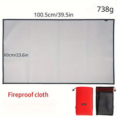Fire Pit Mat Fireproof Fibreglass BBQ Floor Protector Mat