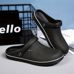 Men's Closed Toe Clogs Slip-on Sandals Soft Sole Walking Shoes
