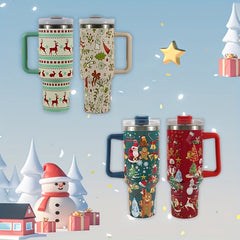 Christmas Series 40oz Stainless Steel Water Cup Leakproof Insulation Cup
