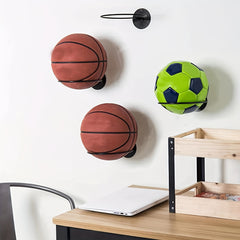 Basketball and Football Storage Rack Wall Mounted Display Frame