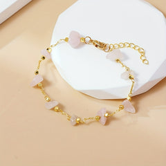 Colorful Natural Stone Beaded Bracelet for Girls