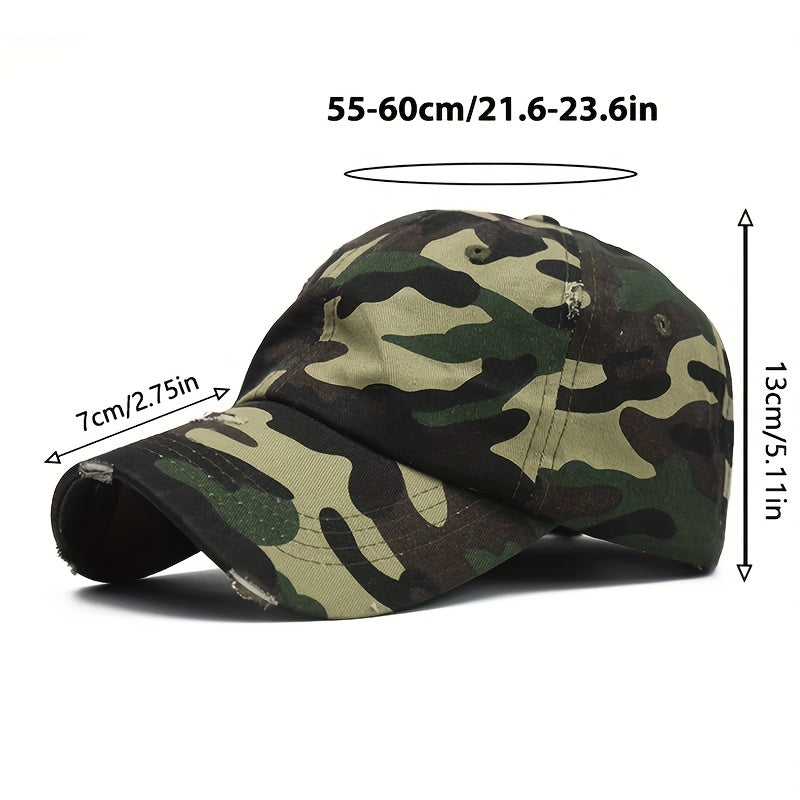 Ripped Ponytail Baseball Cap Adjustable Sunscreen Sports Hat
