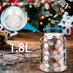 Digital Coin Counting Money Jar 800 Capacity Kids Piggy Bank Fits All US Coins