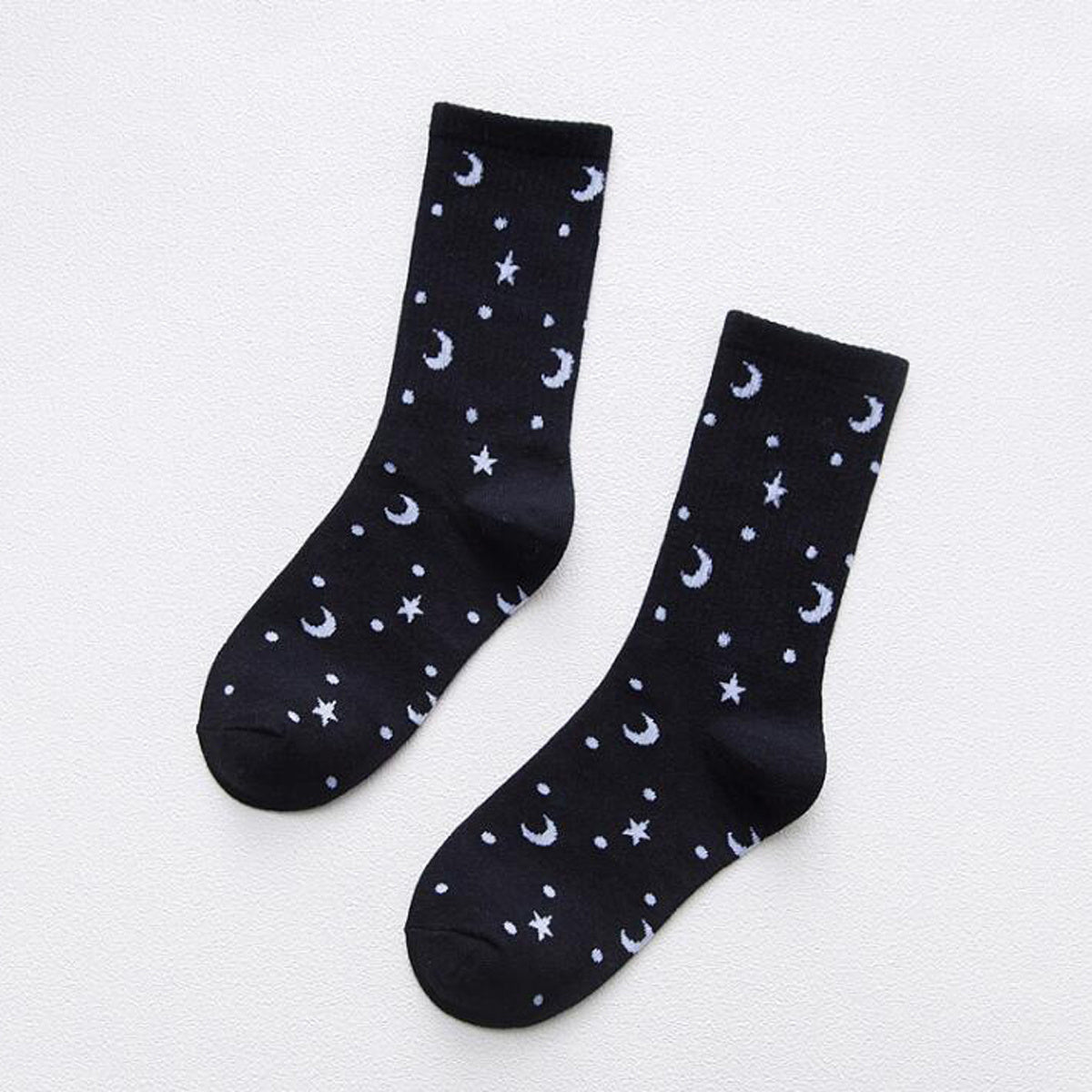 Star Print Mid Tube Socks Women's Stockings