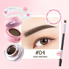 Double Layers Eyebrow Gel with Stencil & Brush