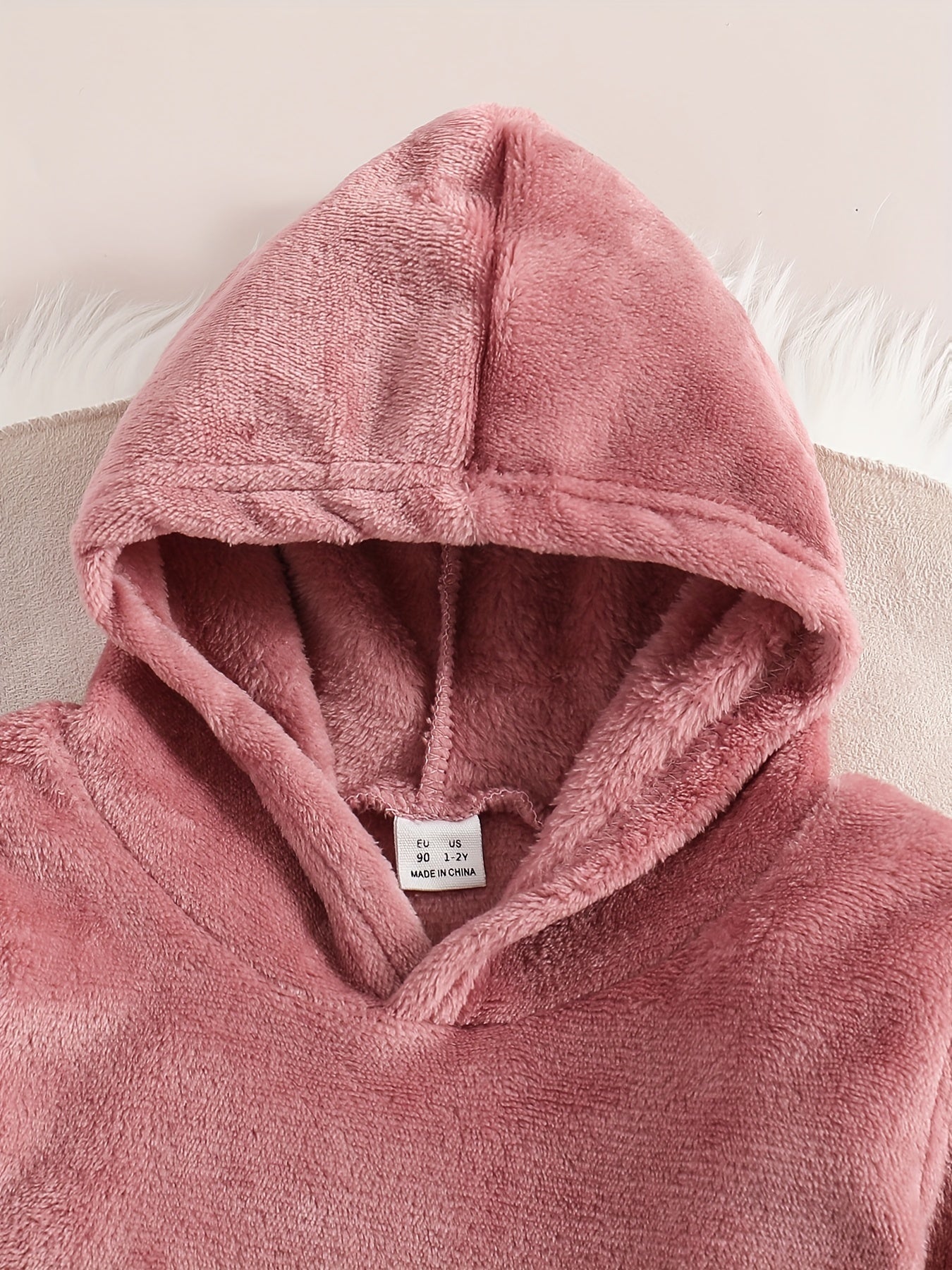 Girl's Fleece Loungewear Set Long Sleeve Hoodie Top & Pants