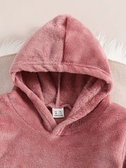 Girl's Fleece Loungewear Set Long Sleeve Hoodie Top & Pants