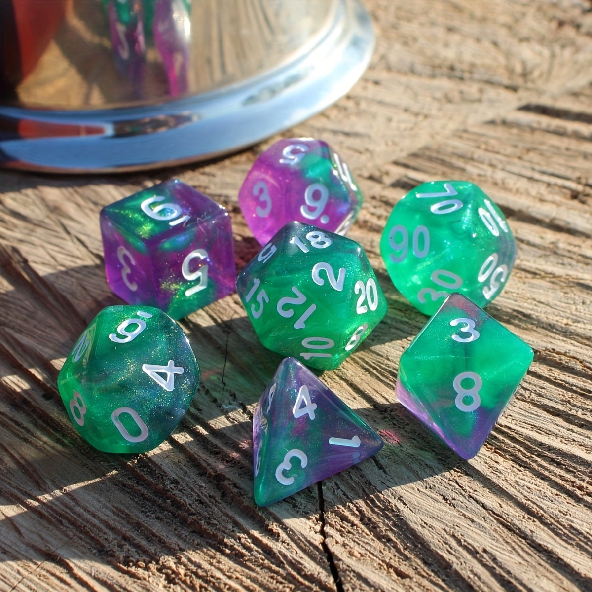 7pcs Starry Sky Dice RPG Dice Set