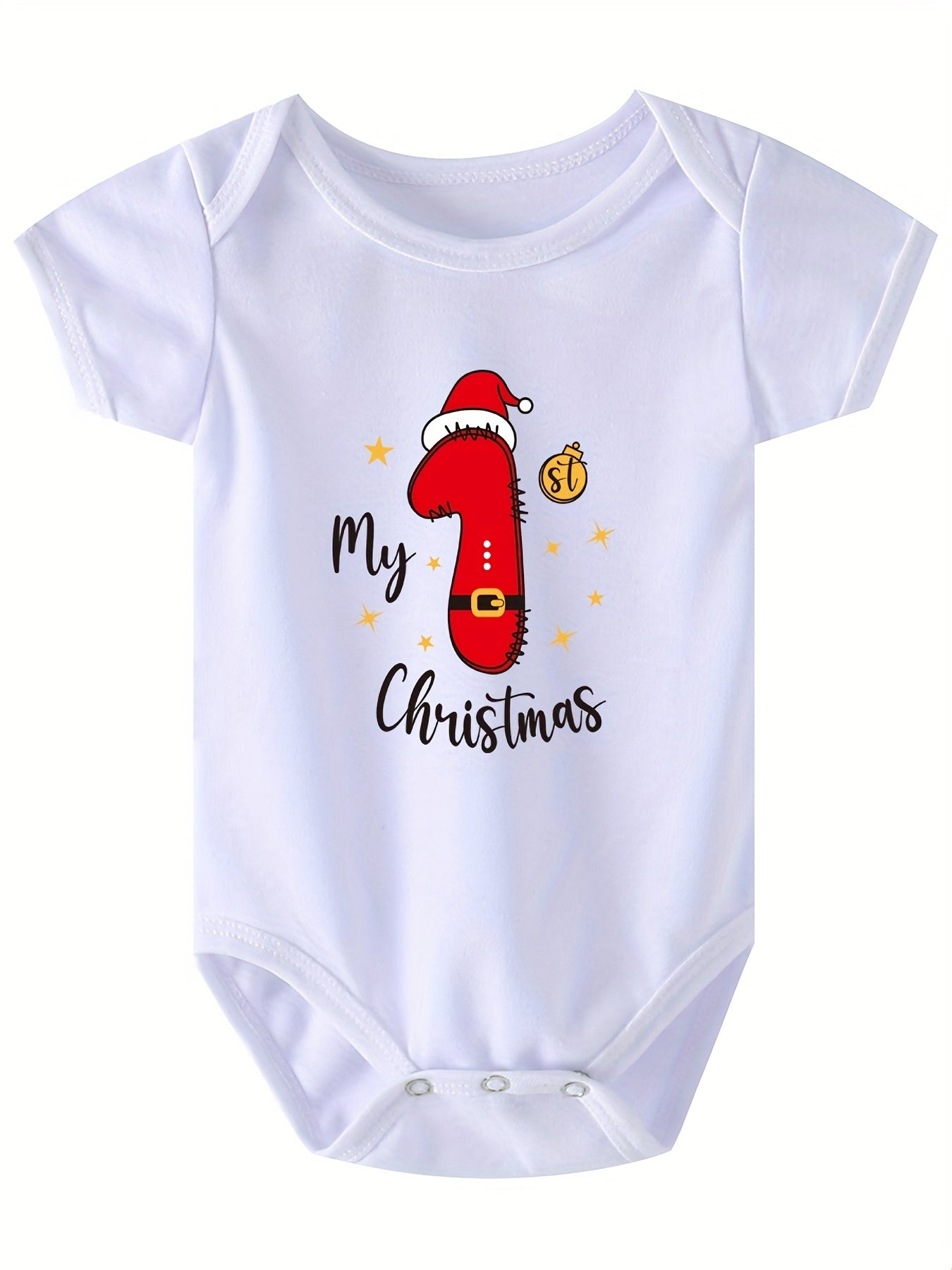 Christmas Costume Newborn Baby Romper Short Sleeve Onesie