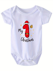 Christmas Costume Newborn Baby Romper Short Sleeve Onesie