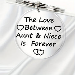 Aunt Niece Love Forever Keychain Metal Key Ring Gift
