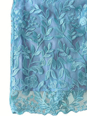 Floral Jacquard Layered Event Dress