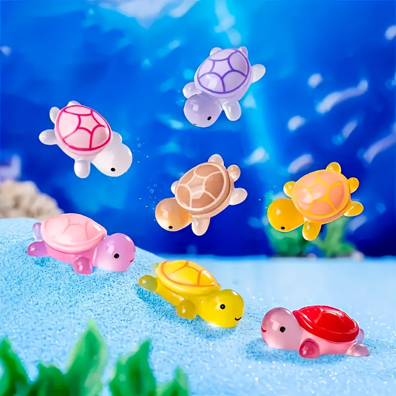 Glow in the Dark Turtle Set - Home Decor Car Accessories Fairy Garden Ornaments