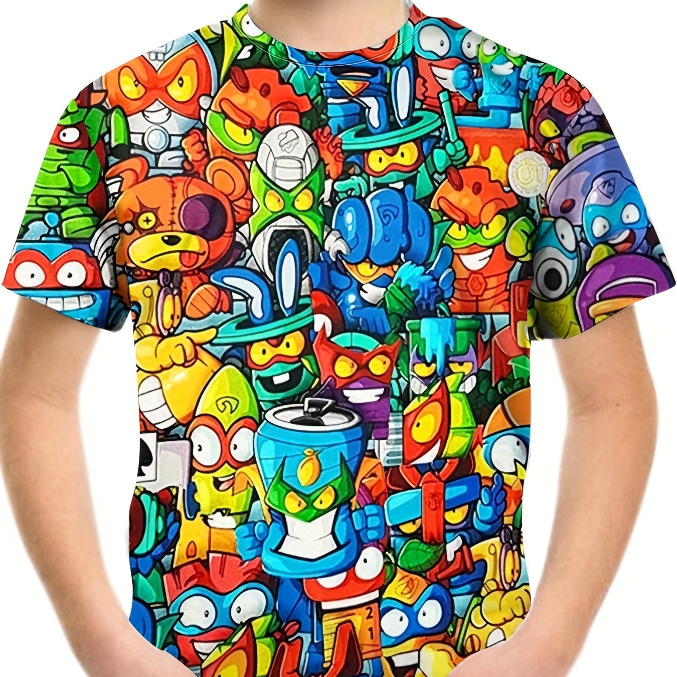 Breathable Boy's 3D Cartoon Print T shirt for Summer