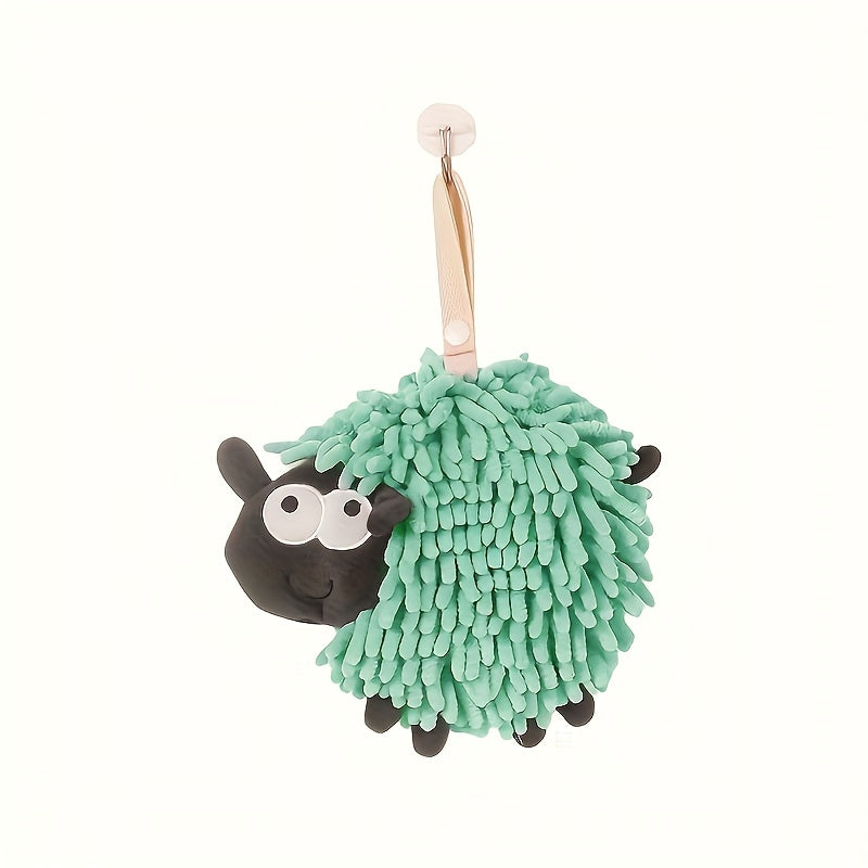 Cartoon Lamb Hanging Towel for Kids Bathroom